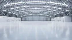 Airplane Hangar Interior 8b Low-poly 3D model