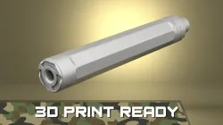 Airsoft SF RYDER 9-TI2 SUPPRESSOR Hollow body 3D print model