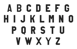 Alphabet Latin A-Z Numbers 0-9