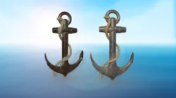 anchor karobelny and ship metal PBR game ready 2 textures Low-poly 3D model