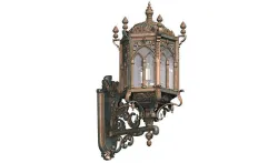 Arabic Streetlight Wall Lighted Copper Lantern Sconce 3D model