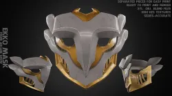 Arcane Ekko Firelight Mask for Cosplay 3D print model