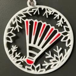 Badminton Christmas Ornament