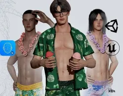 Beach Boys - Game Ready  Low-poly 3D model