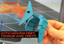 Bertha the flexi Pterodactyl print in place articulated dinosaur