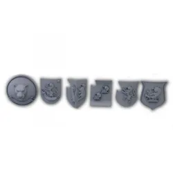 black cheetah knights shields set