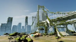 blender anime bridge and city 3D model