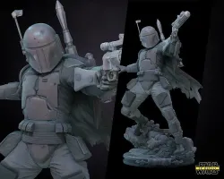 Boba Fett Original Version Sculpture Star Wars 3D Models  3D print model