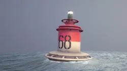 Buoy River RB-4-02 Right Drift Mark Low-poly 3D model