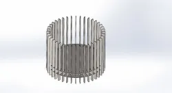 Cage Fire pit Design Dxf for laser cutting and Step format 3d 3D print model