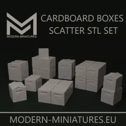 Cardboard Boxes Scatter Set