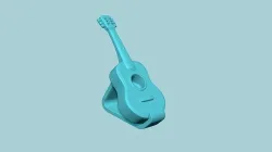 Cartoon Guitar Vase - Artificial Plant Pot - STL Printable 3D print model