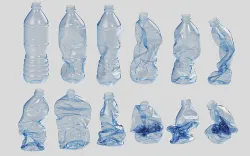 Crushed Plastic Bottle v1 3D model