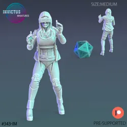 Cyber City Hacker / Cyberpunk Warrior / Alien Soldier / Mysterious Colonist / Space Assasin / Cosmic Invasion / Trooper Attack / Female Settler / Sci-Fi Encounter