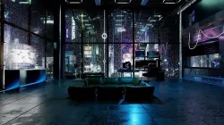 Cyberpunk Loft Scene 3D Blend File Textured FBX OBJ MTL Files 3D model