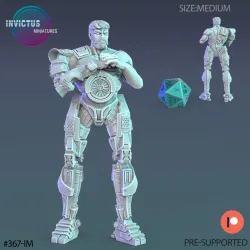 Cyborg Thug / Future Robot / Skeleton Soldier / Exoskelet Officer / Space War Construct / Steampunk Battle Robot / Invasion Army / Cyberpunk Droid / Sci-Fi Encounter