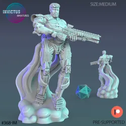 Cyborg Thug Jet / Future Robot / Skeleton Soldier / Exoskelet Officer / Space War Construct / Steampunk Battle Robot / Invasion Army / Cyberpunk Droid / Sci-Fi Encounter
