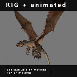Desert Dragon Low-poly 3D model