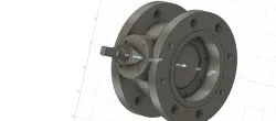 Double offset butterfly valve, PTFE seated, 6 inch