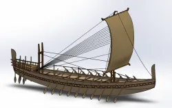 Egyptian old kingdom merchant boat