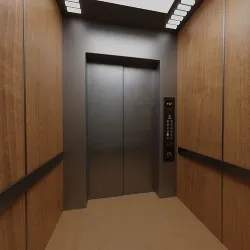Elevator and building 3D model