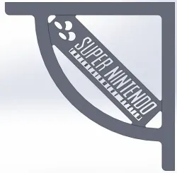 EQUERRE D'ÉTAGÈRE LOGO NINTENDO SNES