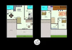 EXAMPLE OF FLOOR PLANS 2 LEVEL HOUSE