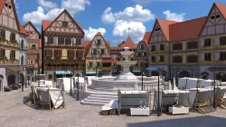 Fantasy Medieval Village 3D model
