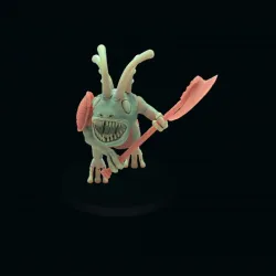 FISHFOLK BARBARIAN WITH GREATAXE