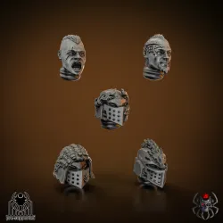 Flame Lizards Blade Masters Squad Heads (Bits)