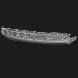 FR Coquille-class Frigate  (40 guns),1798-1825 & Blender Exporter, AOA-FR-11