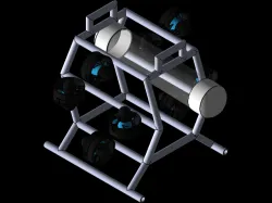 Frame of under water robot with thruster positioning