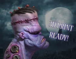 Frankenstein -Stylized Bust 3D print model
