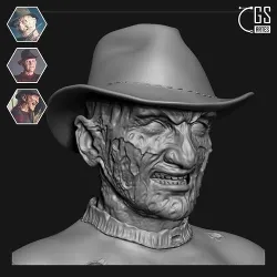 FREDDY KRUEGER BUST 3D print model