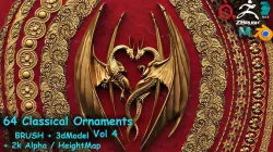 Freds 64 Ornaments Vol 4 Low-poly 3D model