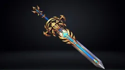 Futuristic Sword Low-poly 3D model