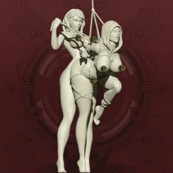 Glamorous Diorama - Royal Shibari Female Duet