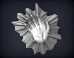 Hand under the cloth 3D print model