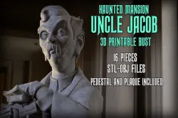 Haunted Mansion Uncle Jacob 3D Printable Bust DELUXE VERSION 3D print model