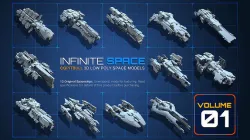 INFINITE SPACE - VOL-01 Low-poly 3D model