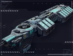 Intersolar Cargoship Low-poly 3D model