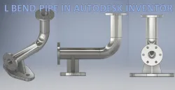 L Bend Pipe In Autodesk Inventor || Pipe In Inventor || Inventor drawing Tutorials || 3d drawing Cad