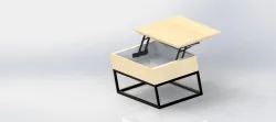 Lift-Up Coffee Table w/ Hydraulic Hinge