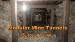 Modular Mine Tunnels Version Two Low-poly 3D model