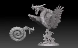 Nautiloid Dragon 3D print model