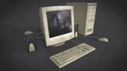 Old Computer Low-poly 3D model