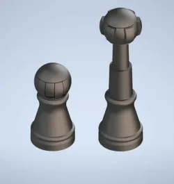 Pion/Pawn → Queen/Reine chess piece/pièce échecs(Updated)