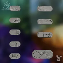 Post-apocalypse rounded rectangle bases x36