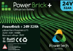 Power Brick Battery 24V-32Ah – Lithium Iron Phosphate (LiFePO4 – LFP)