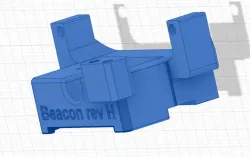QIDI X 3 series Beacon rev H probe mount - further improved for stock nozzles